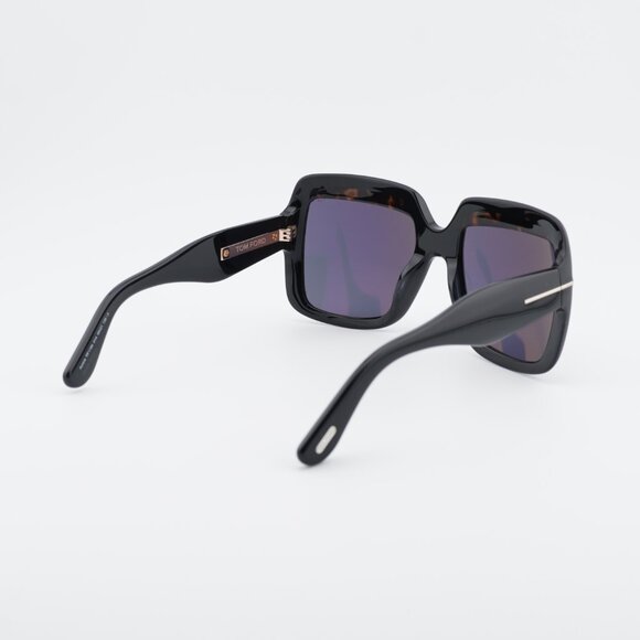 Tom Ford Aurora FT1194 01A Sunglasses Black Square Frame, Smoke Lenses main image 5